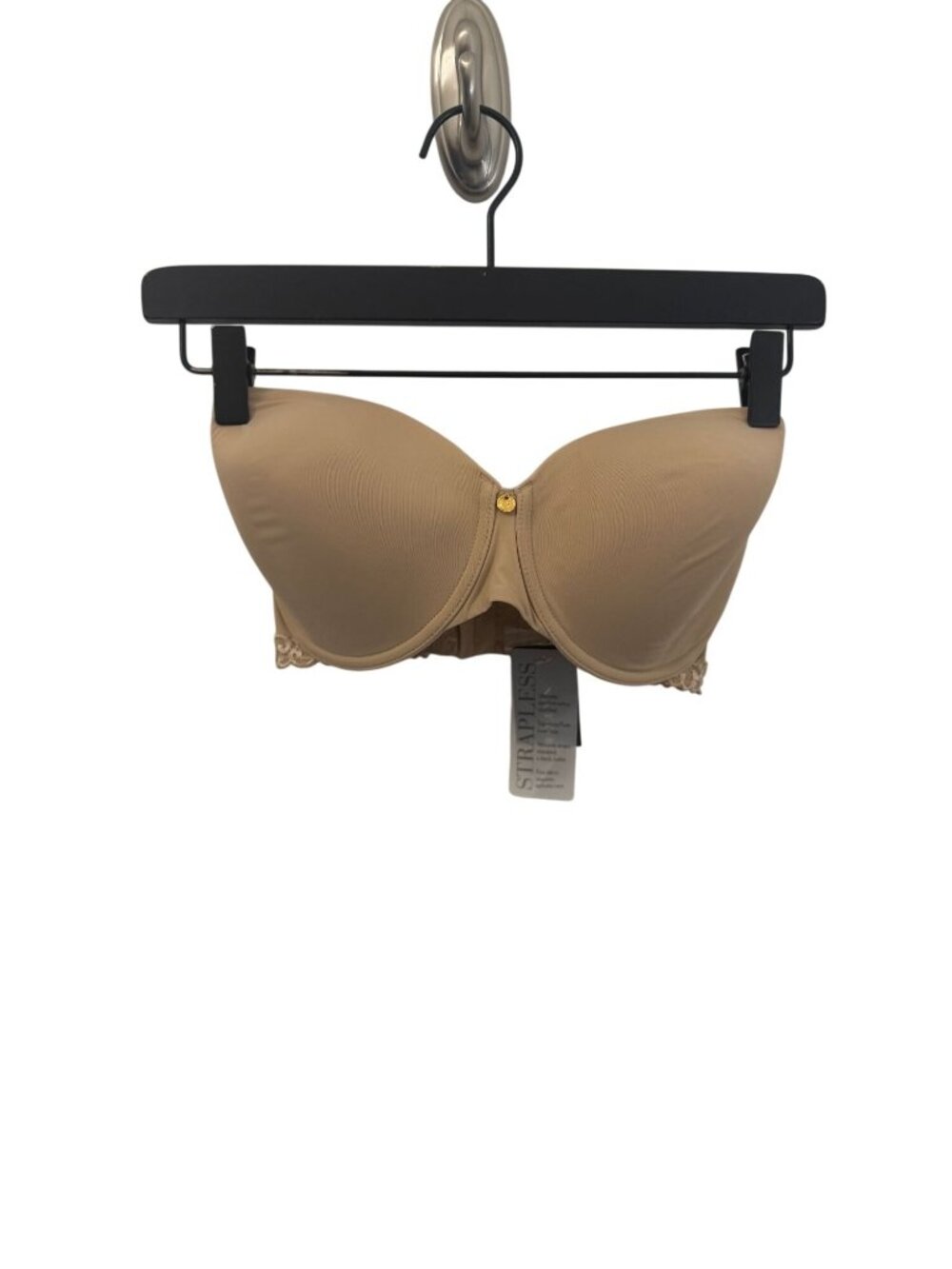 NWT Wacoal beige strapless bra or with straps size 32DDD